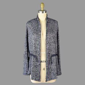 ANTHROPOLOGIE DOLAN LEFT COAST ANORAK MARLED KNIT OPEN FRONT CARDIGAN